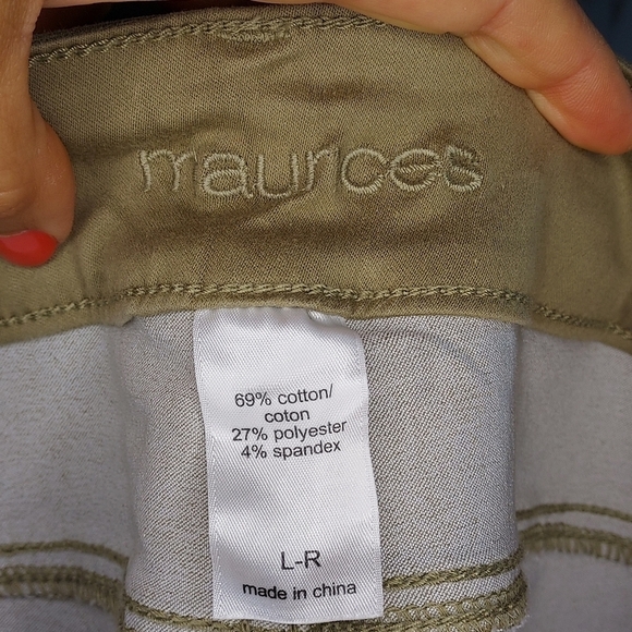 Maurices jegging denim flex stretch mid rise mushroom dark khaki L reg - Picture 5 of 7